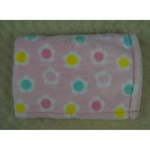 Baby Gear Pink White Floral Baby Blanket Yellow Aqua Blue Flower Soft Lovey